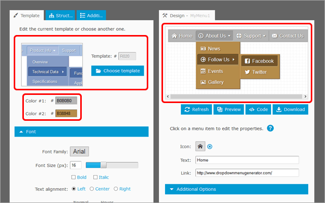 Menu Template