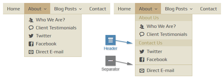 Headers and Separators