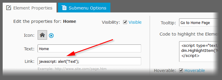 JavaScript on element click