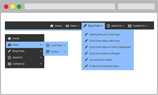 Two or more menus on a single page