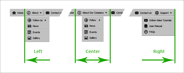 Submenu alignment