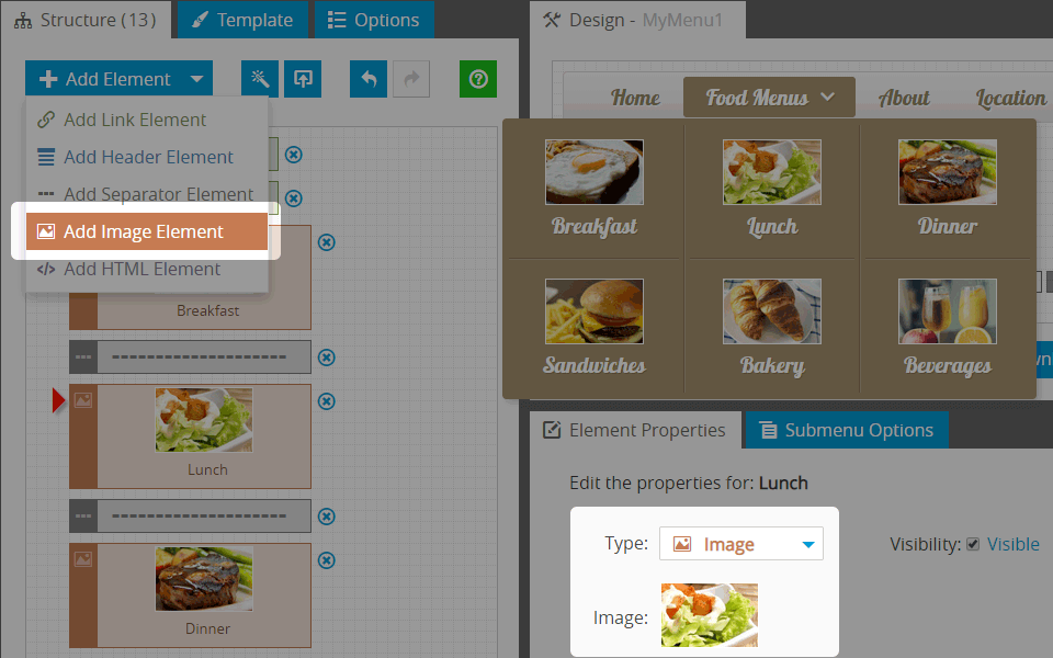 How to Make a Menu with Images